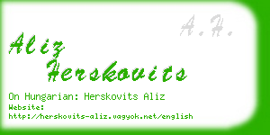 aliz herskovits business card